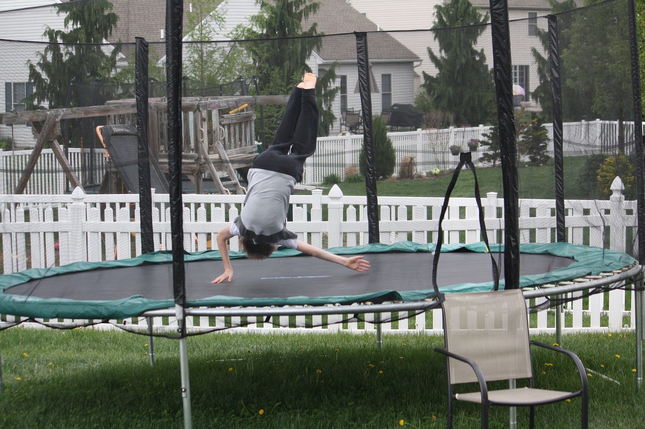 trampoline jump child free photo