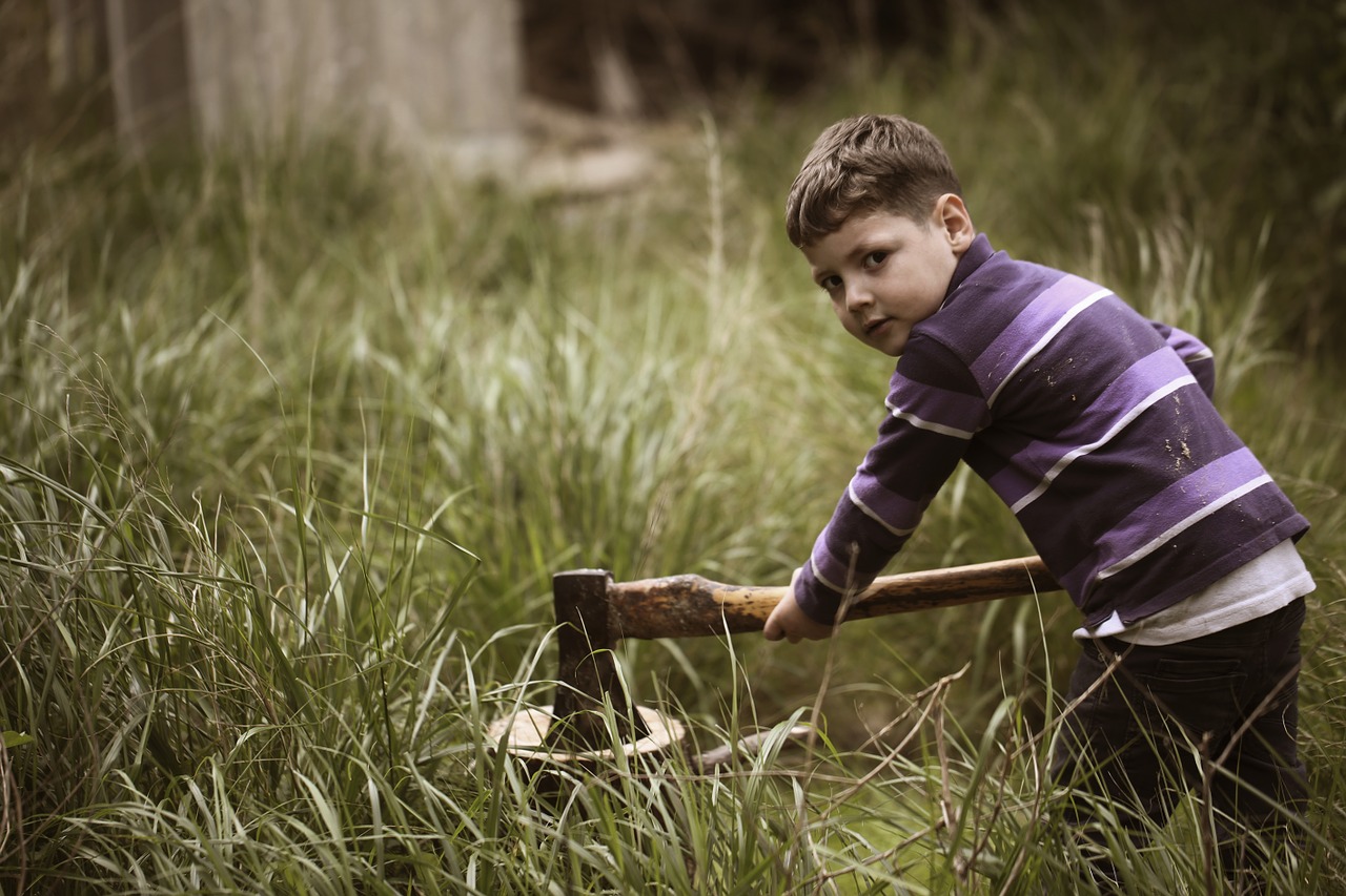 child work hard free photo