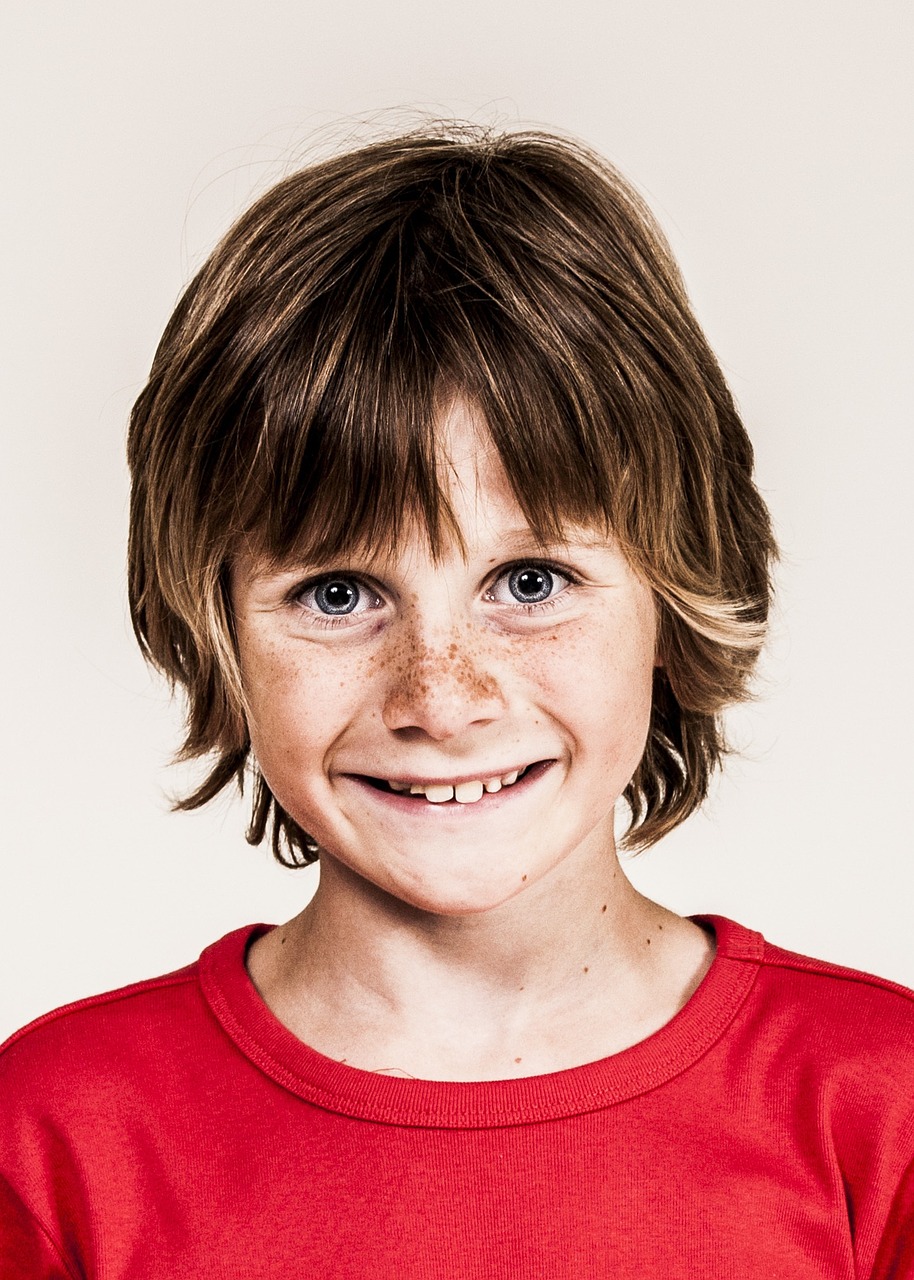 child freckles happy free photo