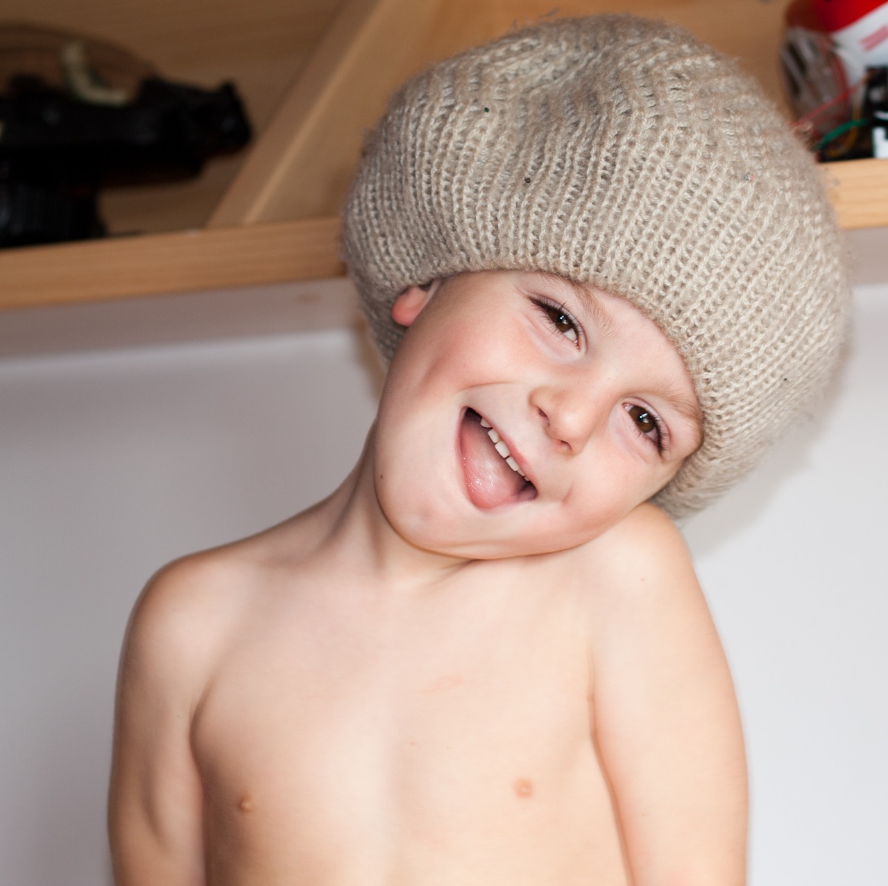 hat wool portrait free photo