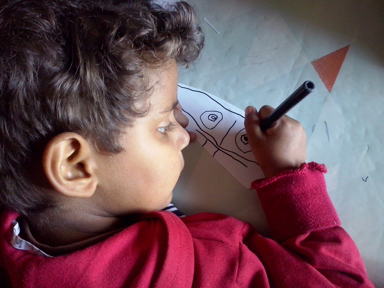 child drawing pencil free photo