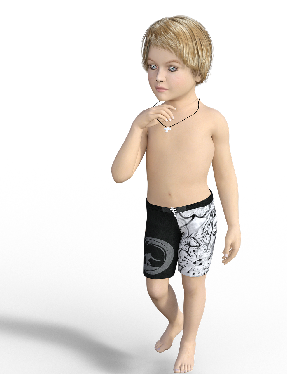 child swimming trunks summer free photo