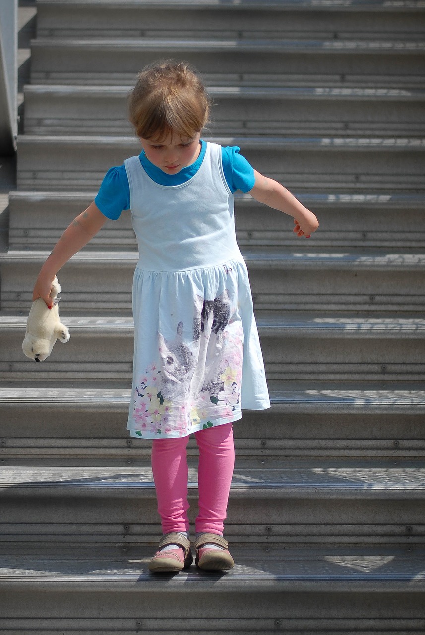 child stairs girl free photo