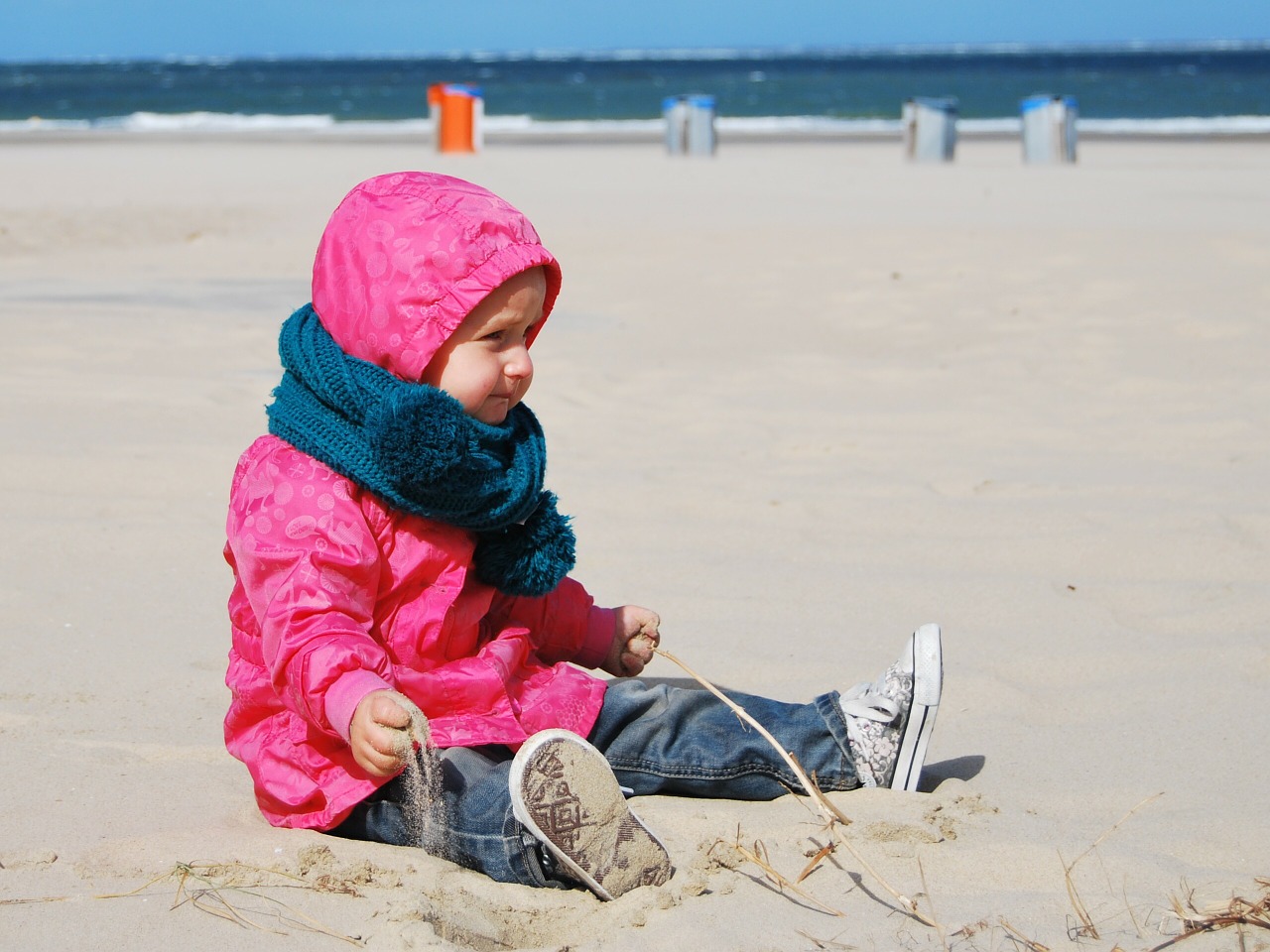 child beach sea free photo