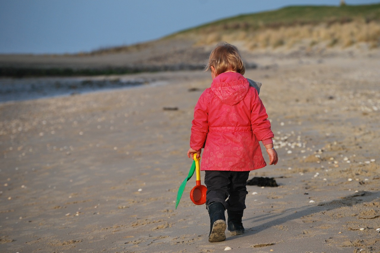 child hiking beach free photo