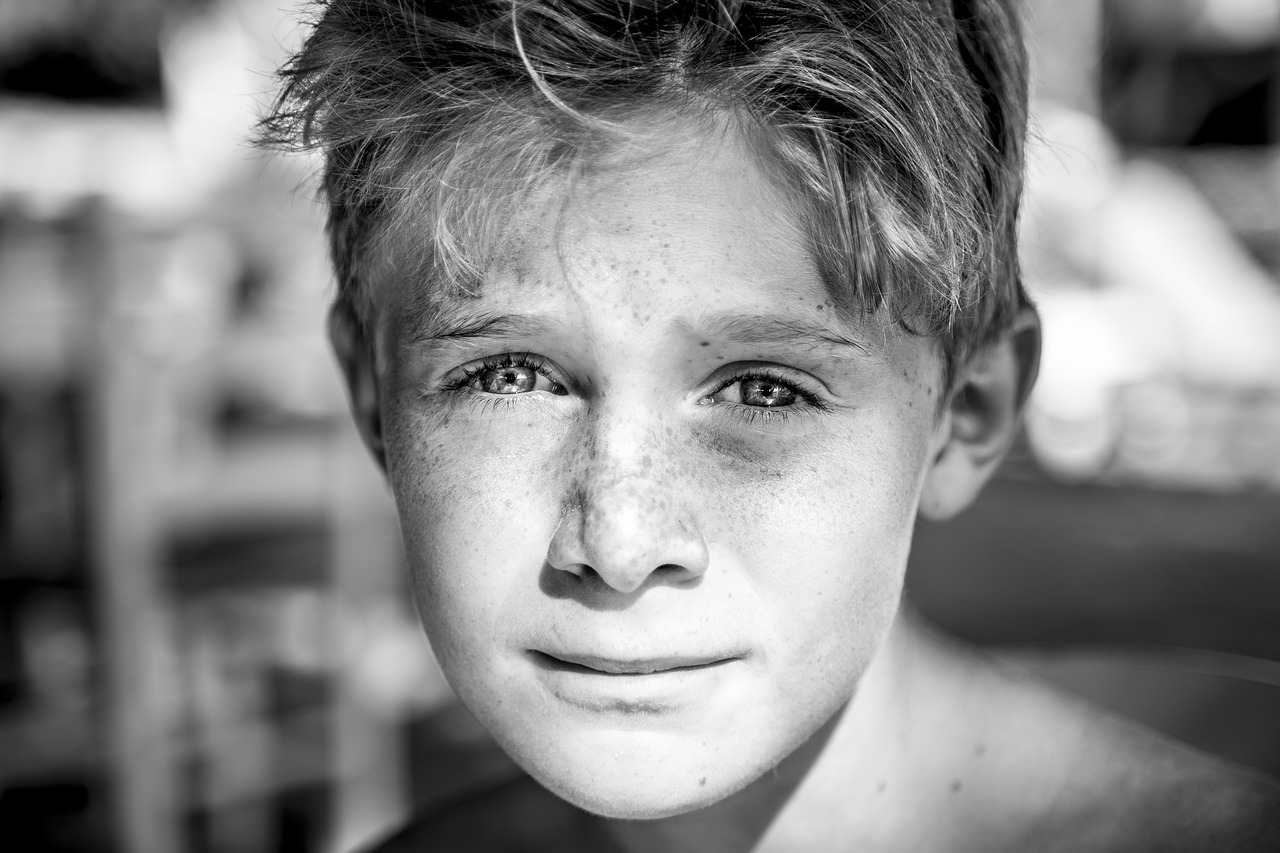 child freckles satisfied free photo