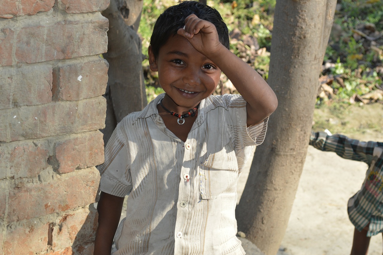 child indian village free photo