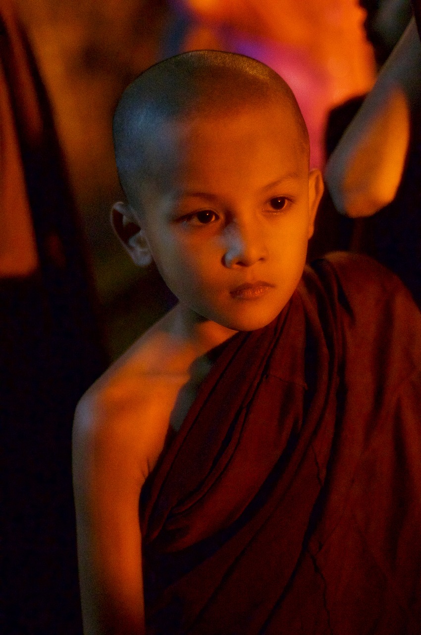 child  monk  burma free photo