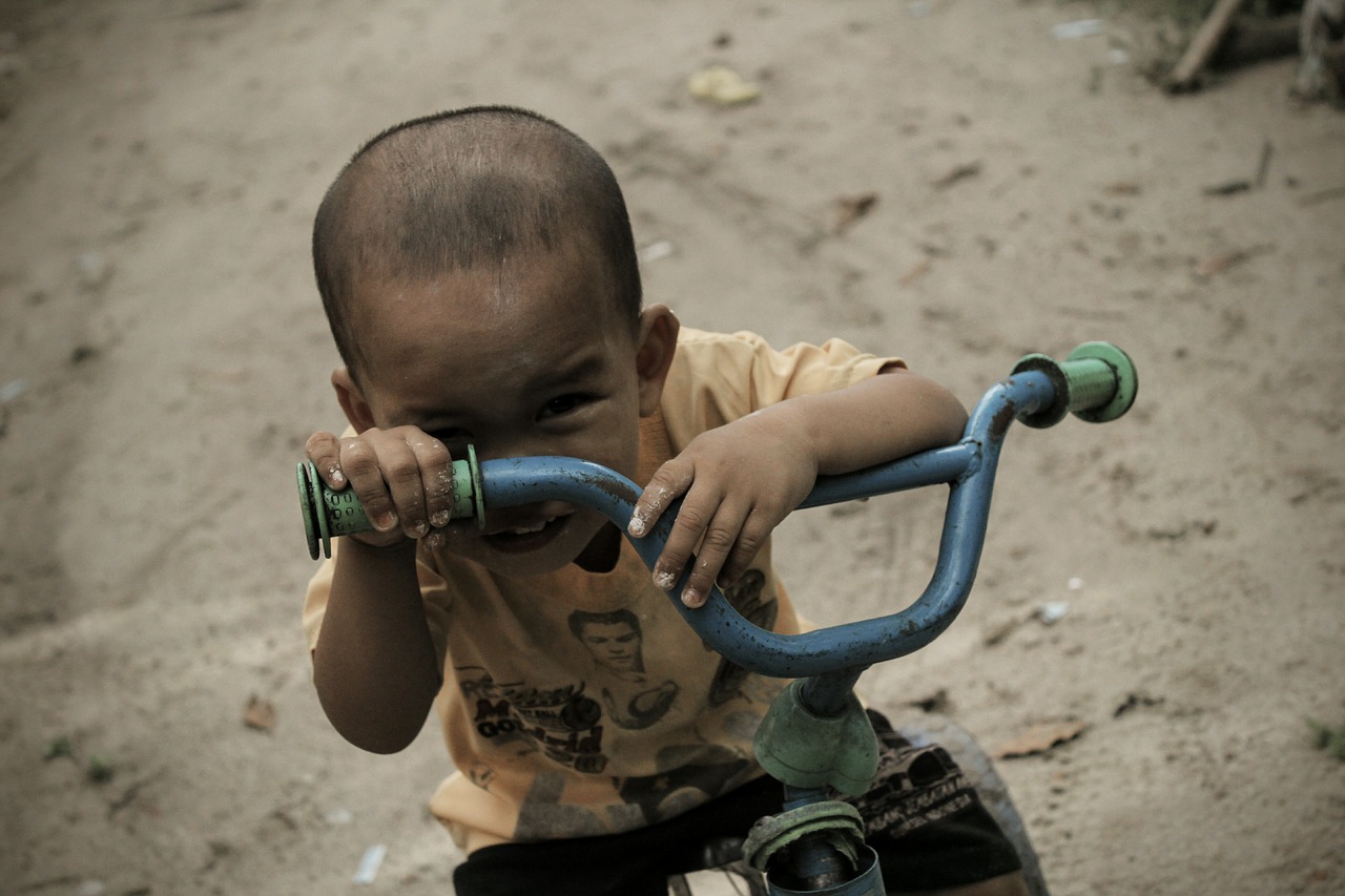 child  bike  people free photo