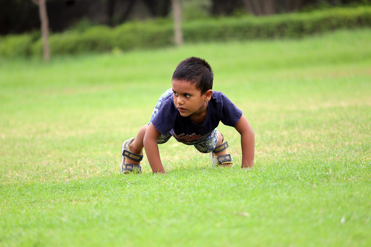 child  power  exercise free photo