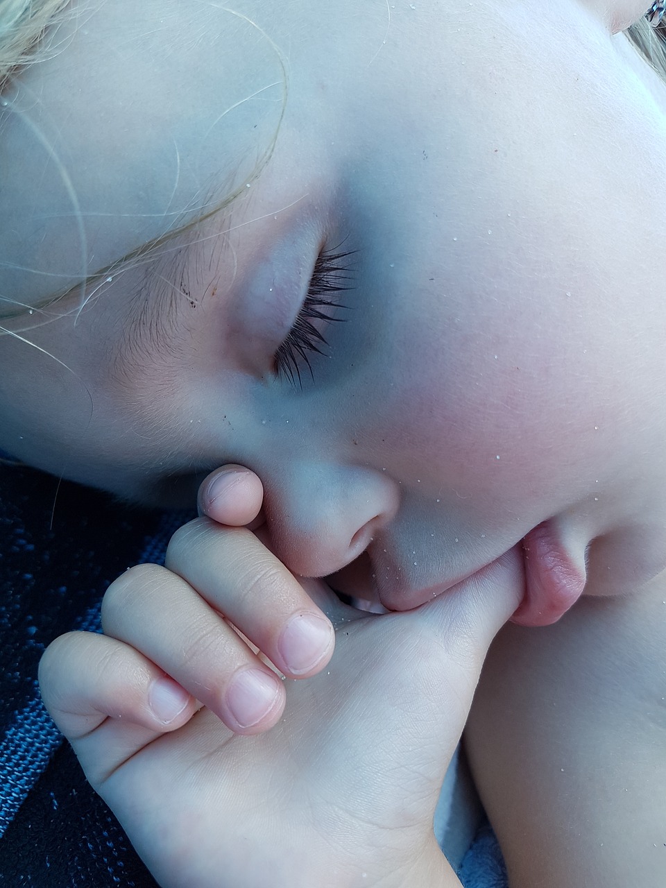 child  sleep  finger free photo