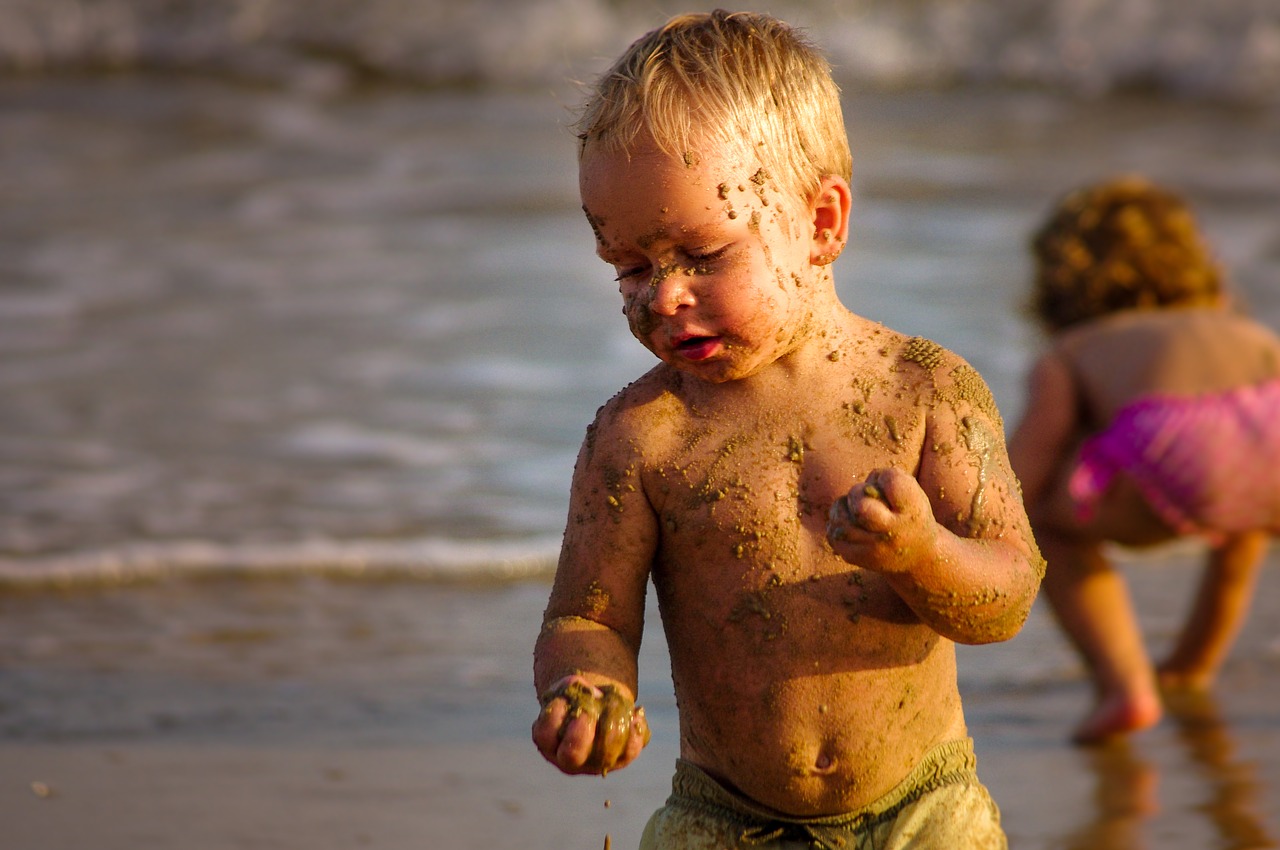 child  game  beach free photo