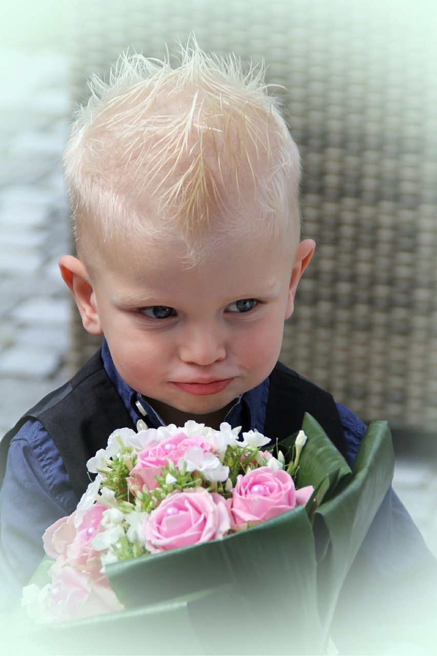 child bouquet wedding free photo
