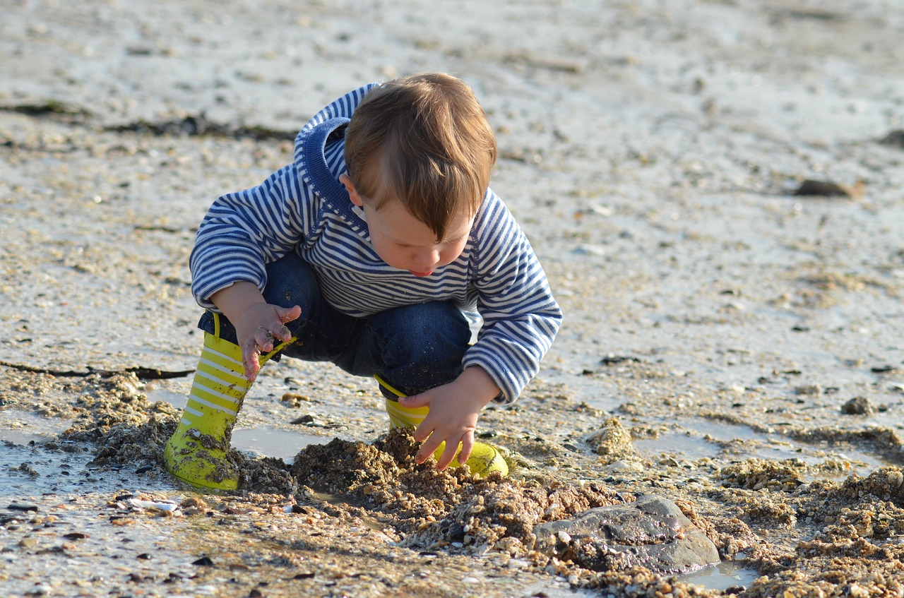 child  beach  sand free photo
