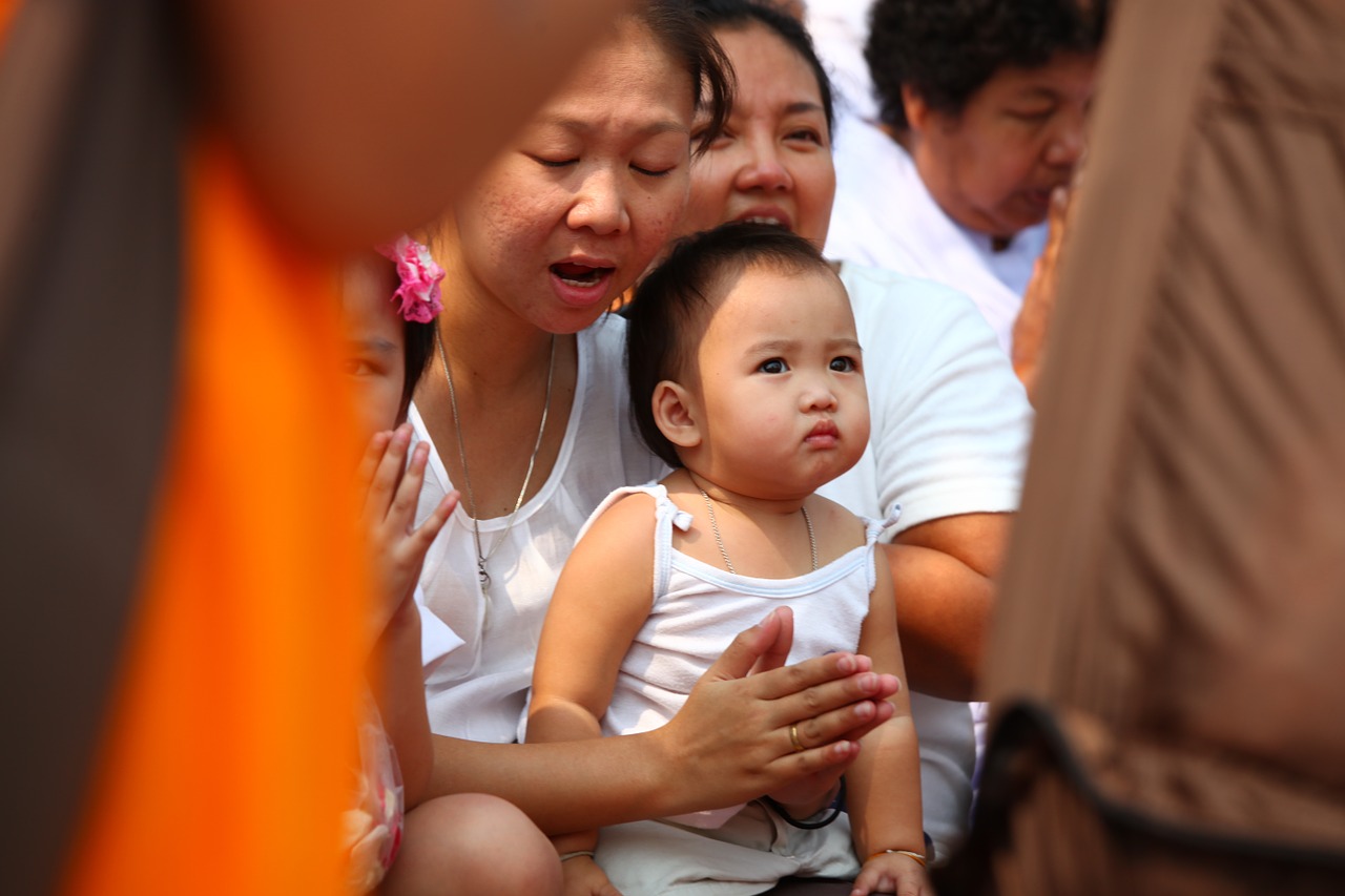 child thailand buddhists free photo