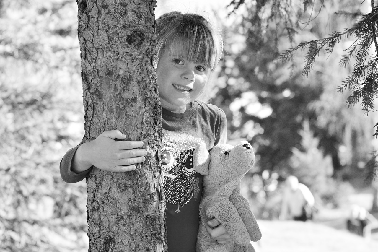 child girl forest free photo