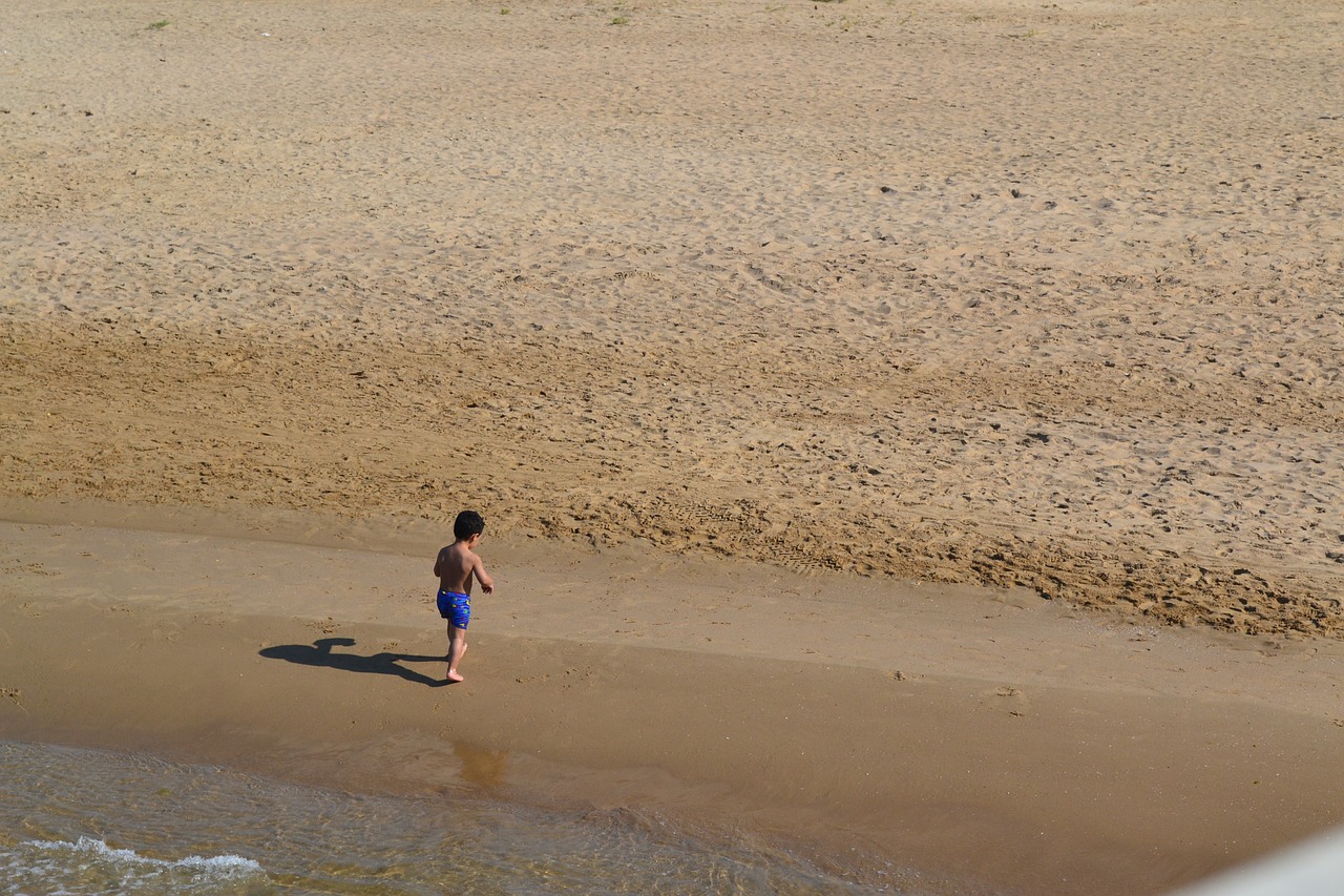 child beach sea free photo