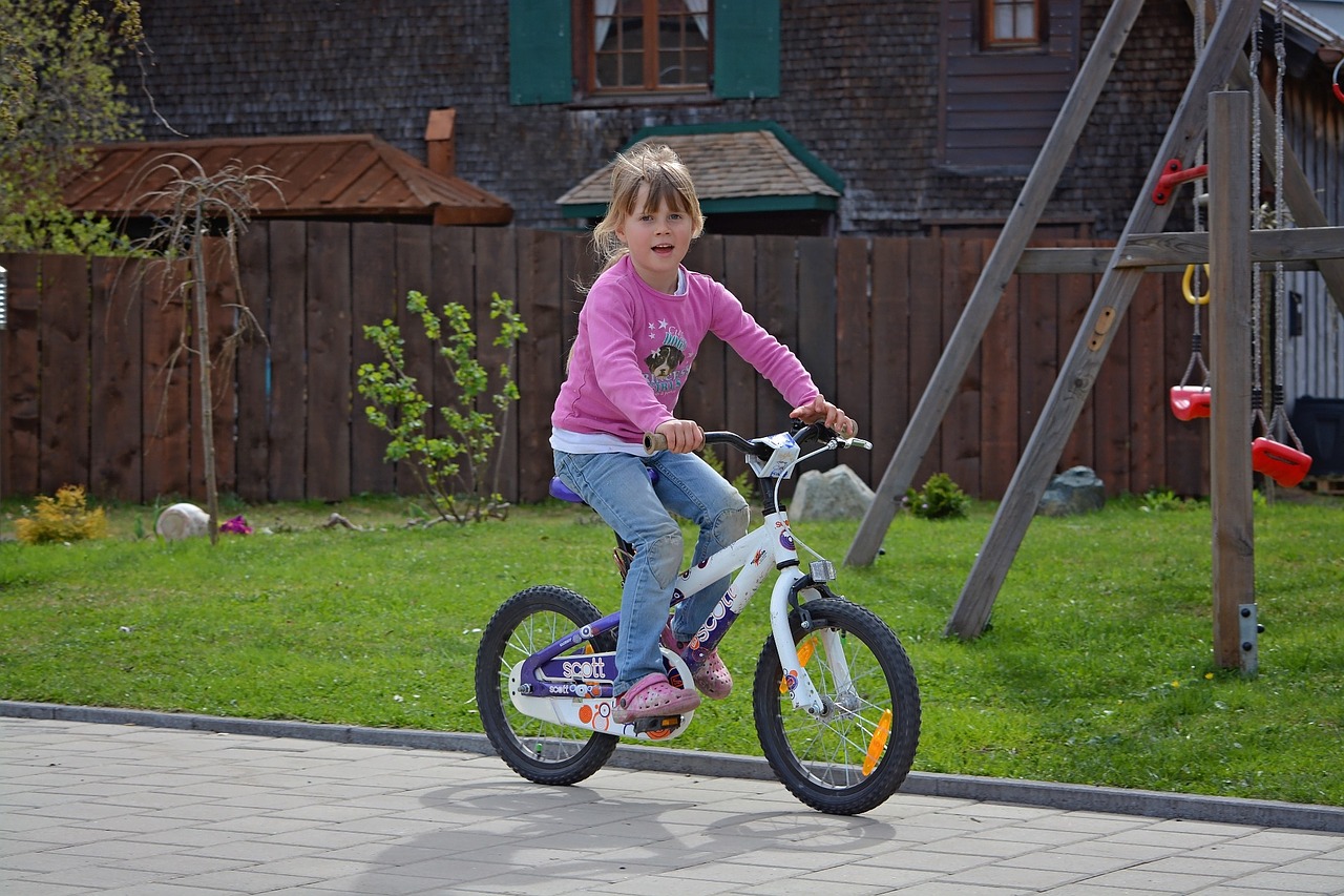 child girl bike free photo