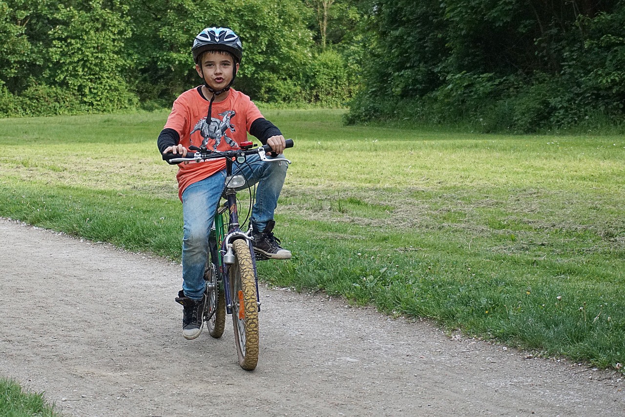 child helmet cyclist sport free photo