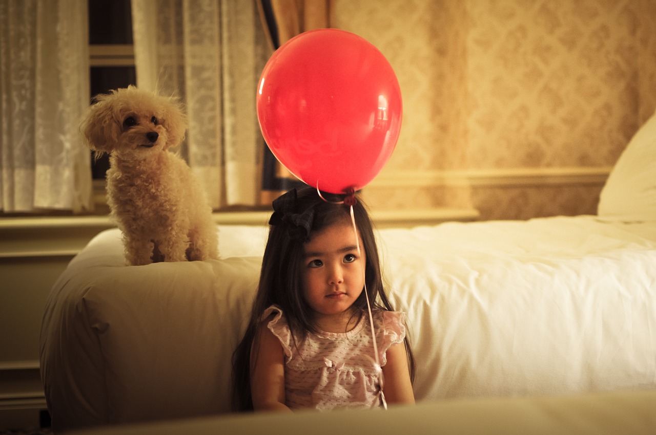 child girl balloon free photo