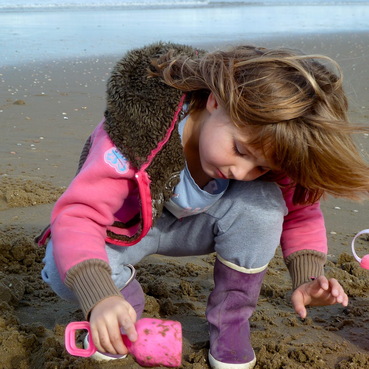 child girl sea free photo