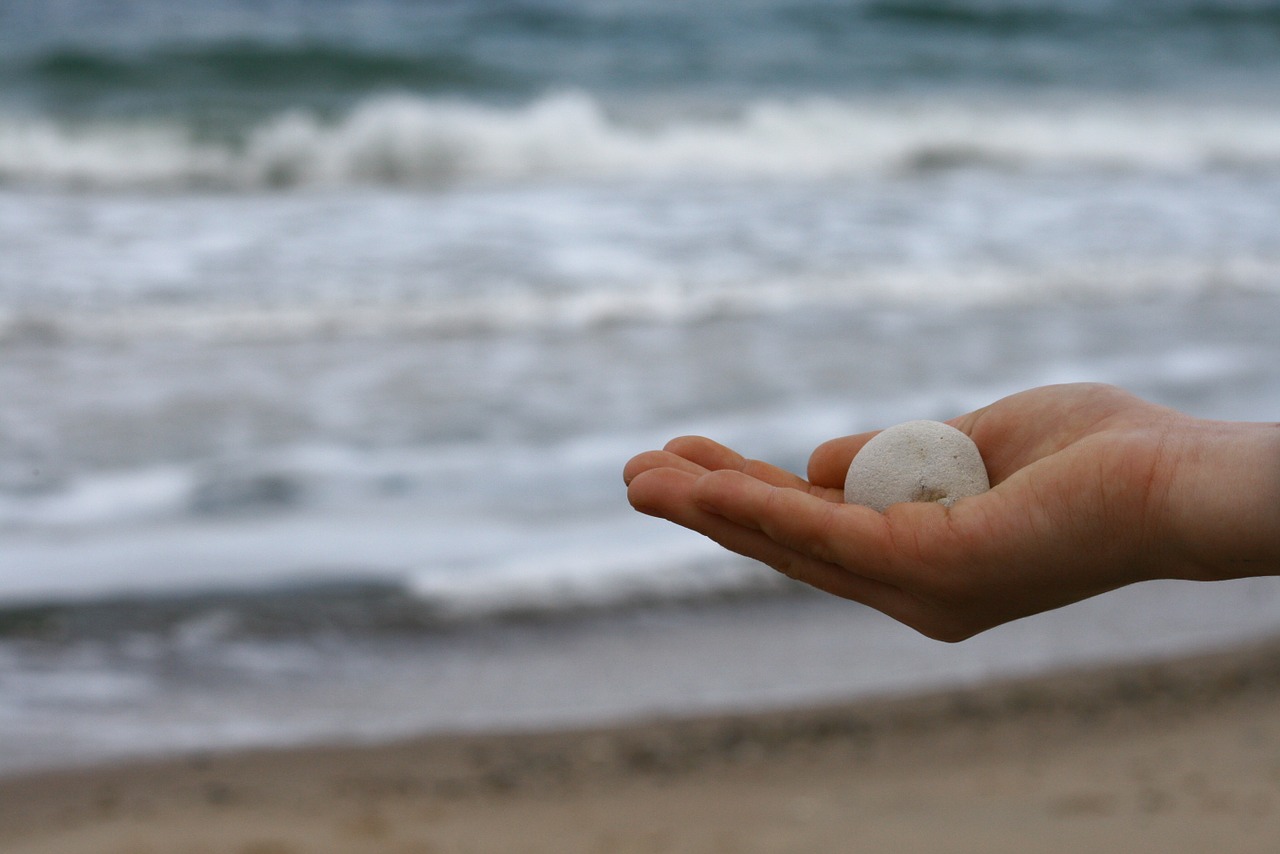 child hand stone child free photo