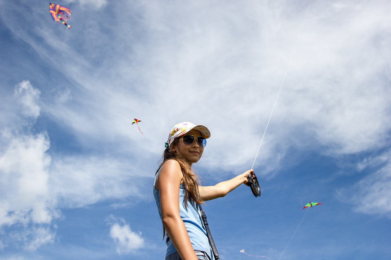 childhood sky kite free photo