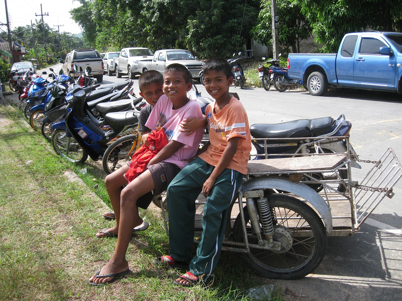 children thailand happy free photo