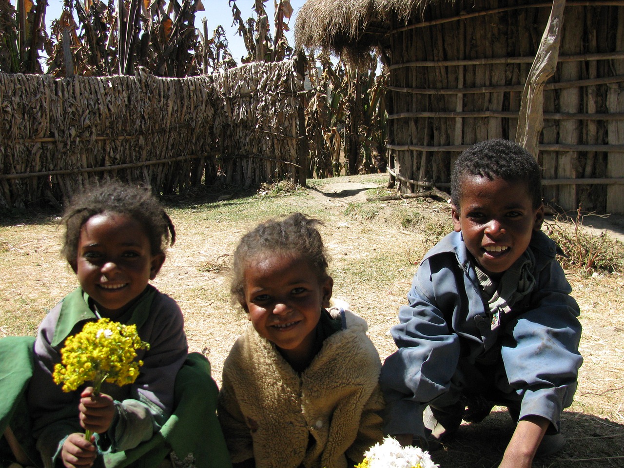 children africa ethiopia village free photo