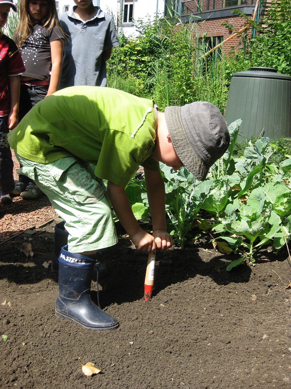 children nature gardening free photo