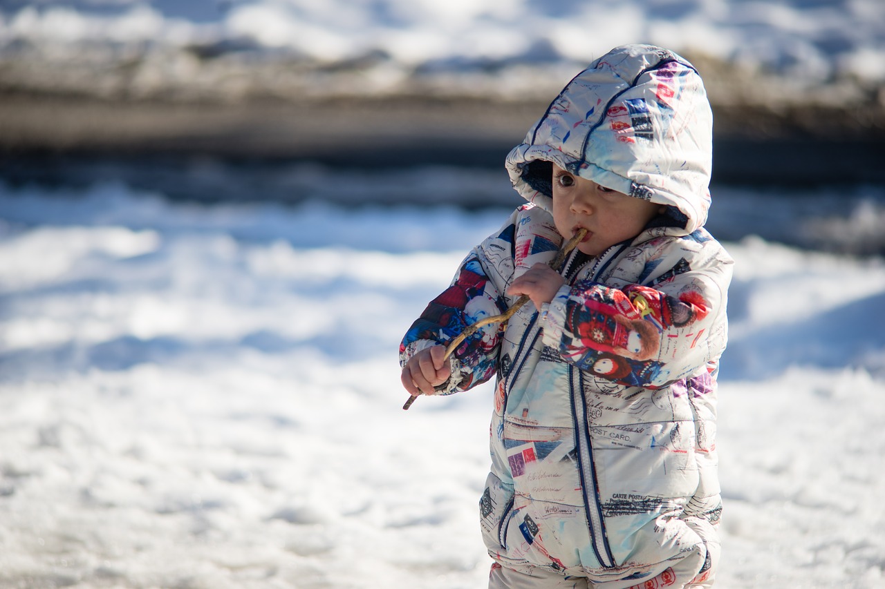 children snow winter free photo