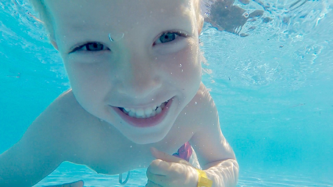 children swim dive free photo