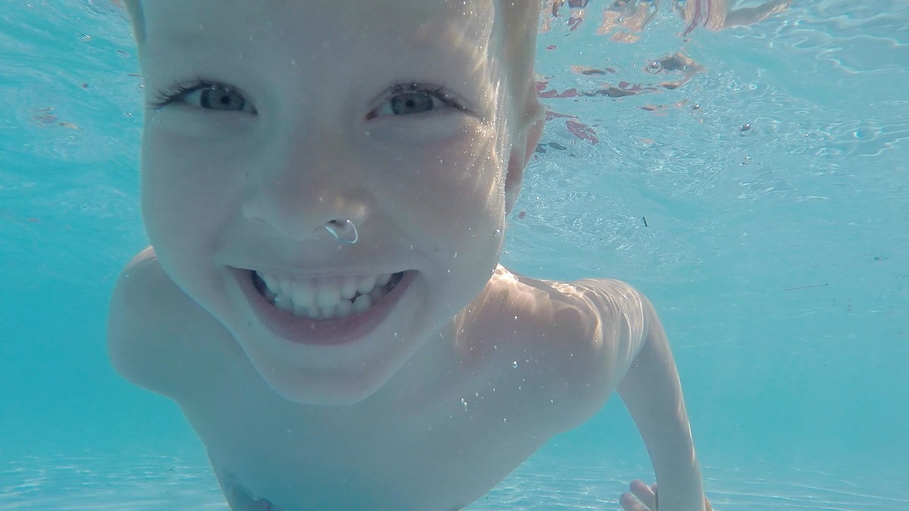children swim dive free photo