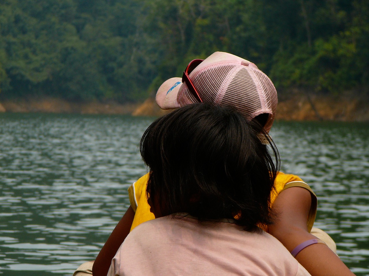 children boot river free photo