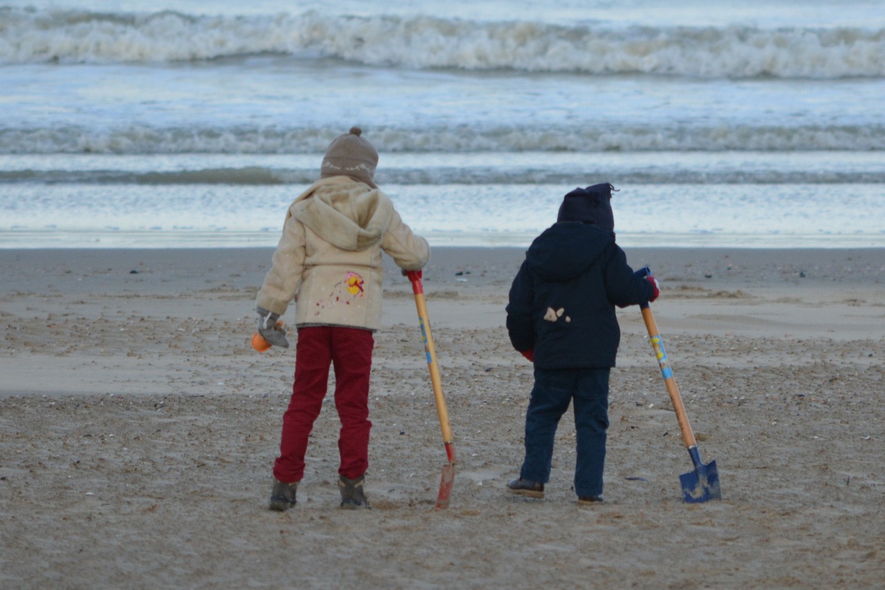 children people sea free photo