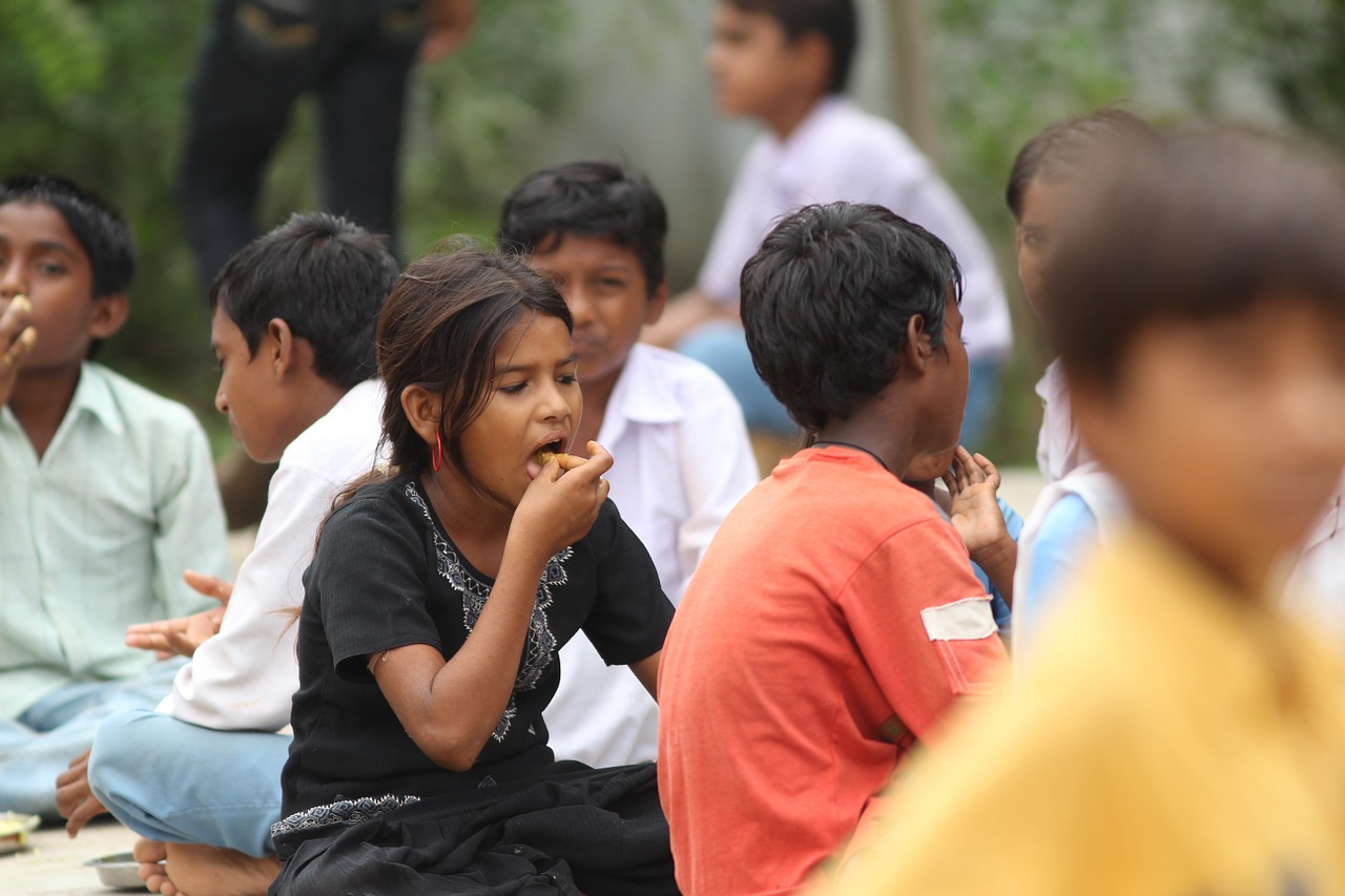 children indian eating free photo
