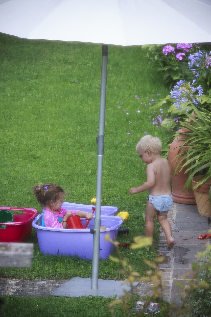 children  swim  in the free free photo