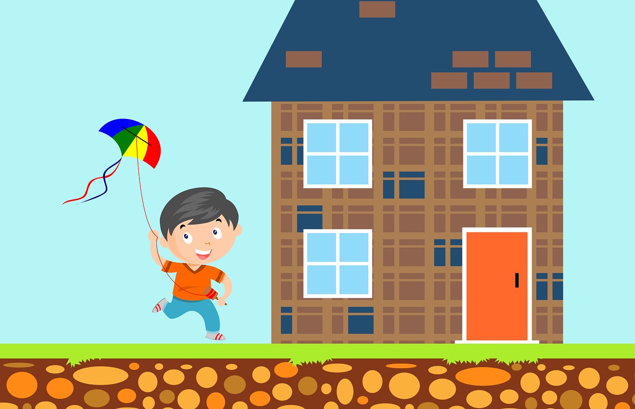 children  kite  home free photo