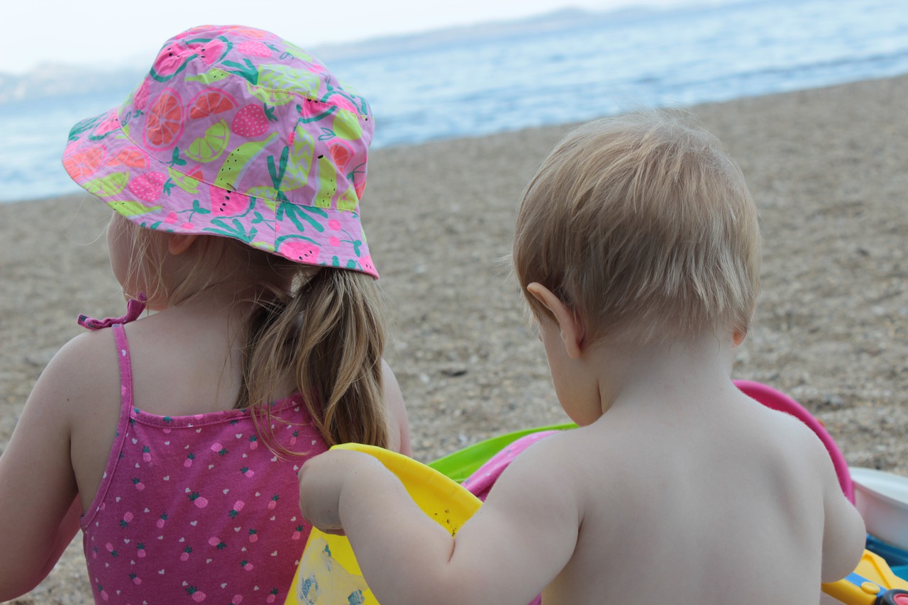 children  beach  summer free photo