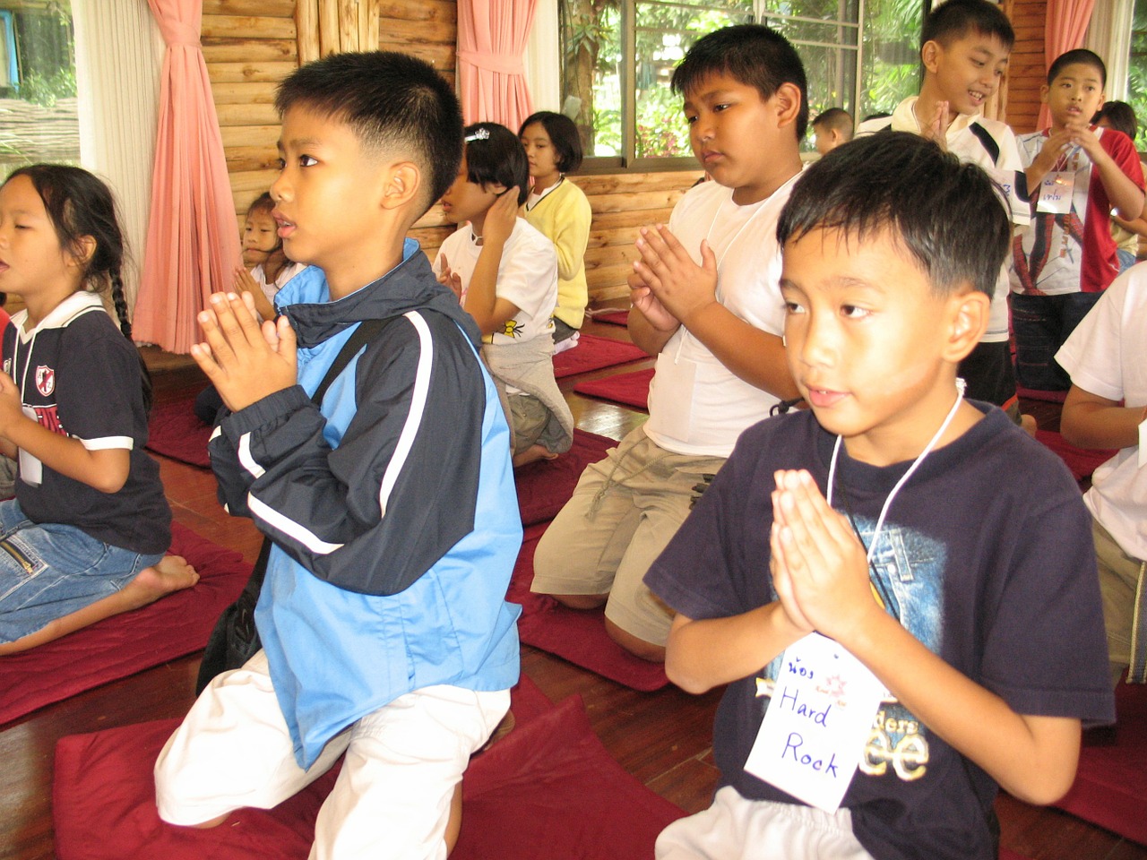 children school buddhists free photo