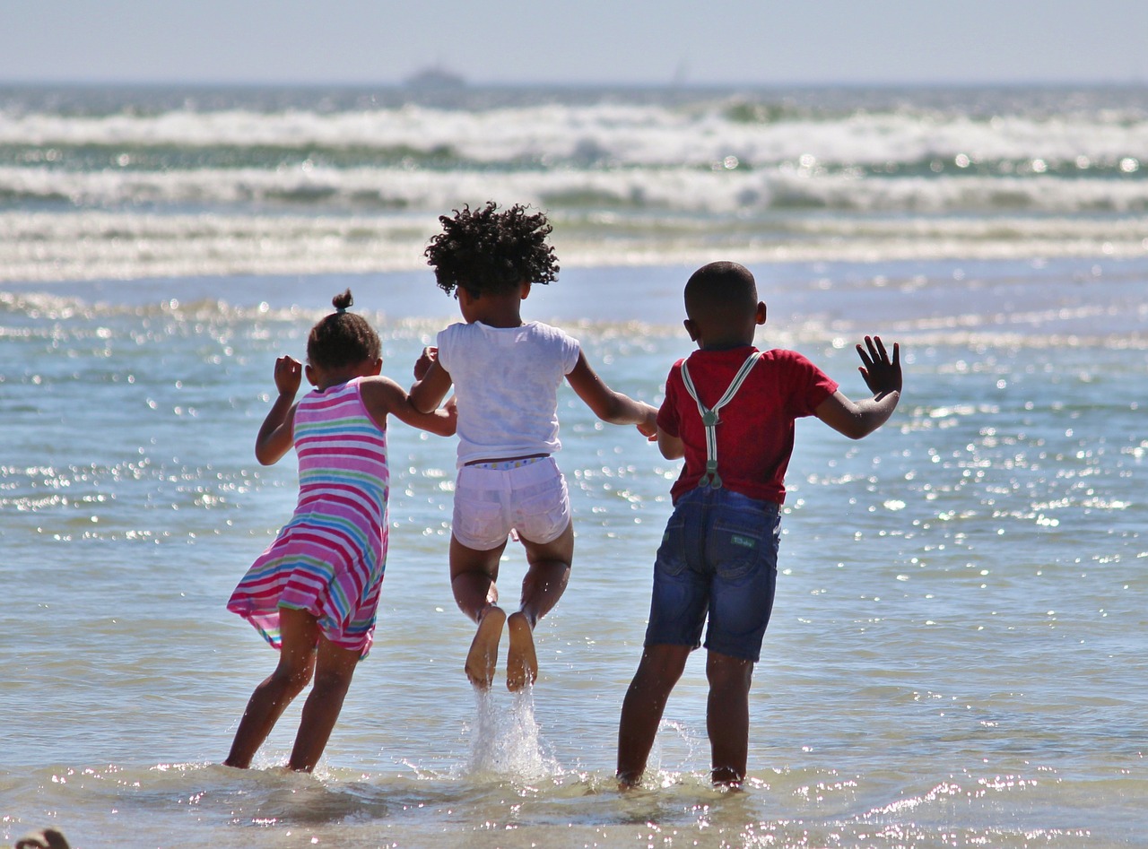 children beach sea free photo