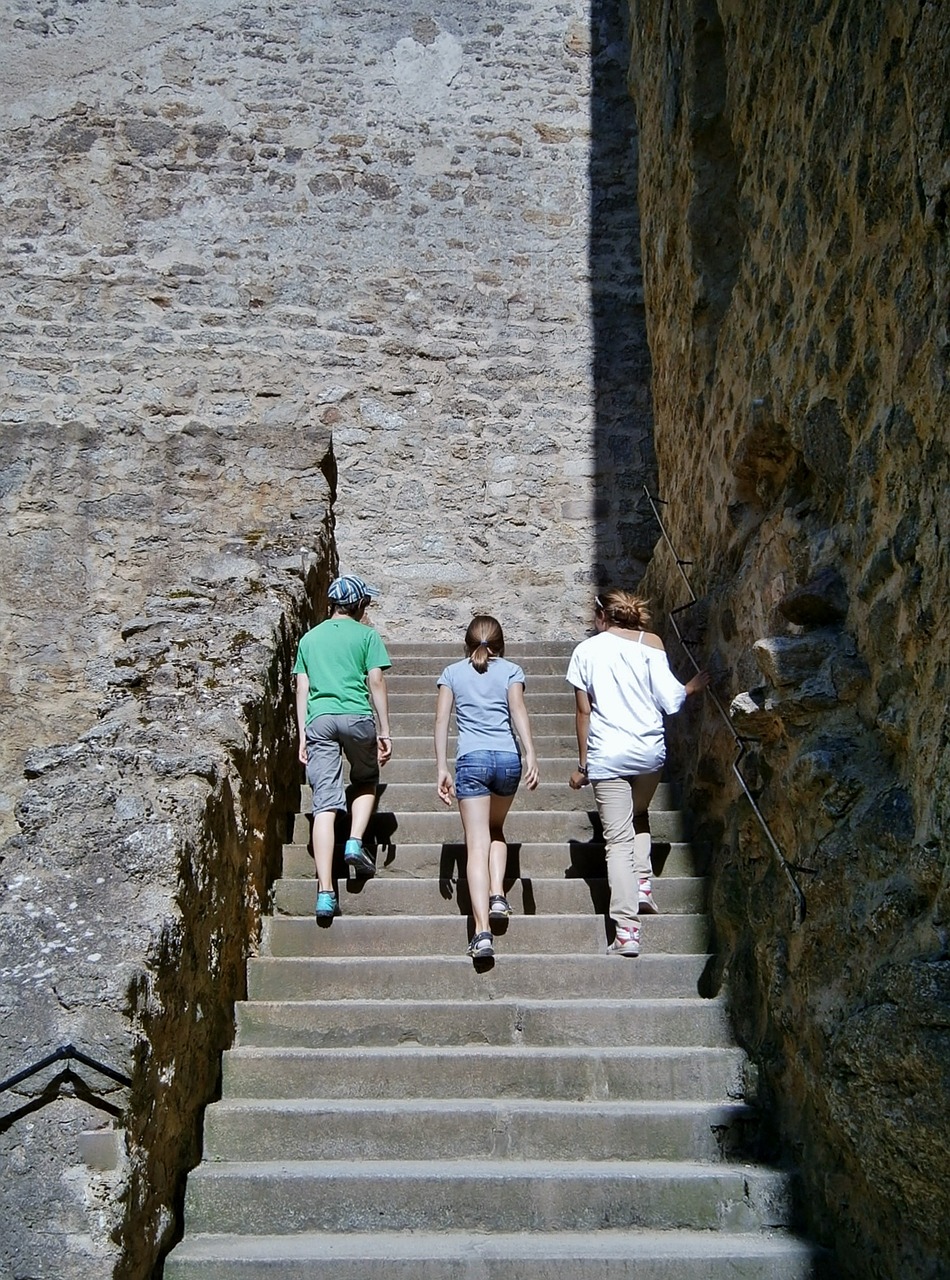 children stairs staircase free photo