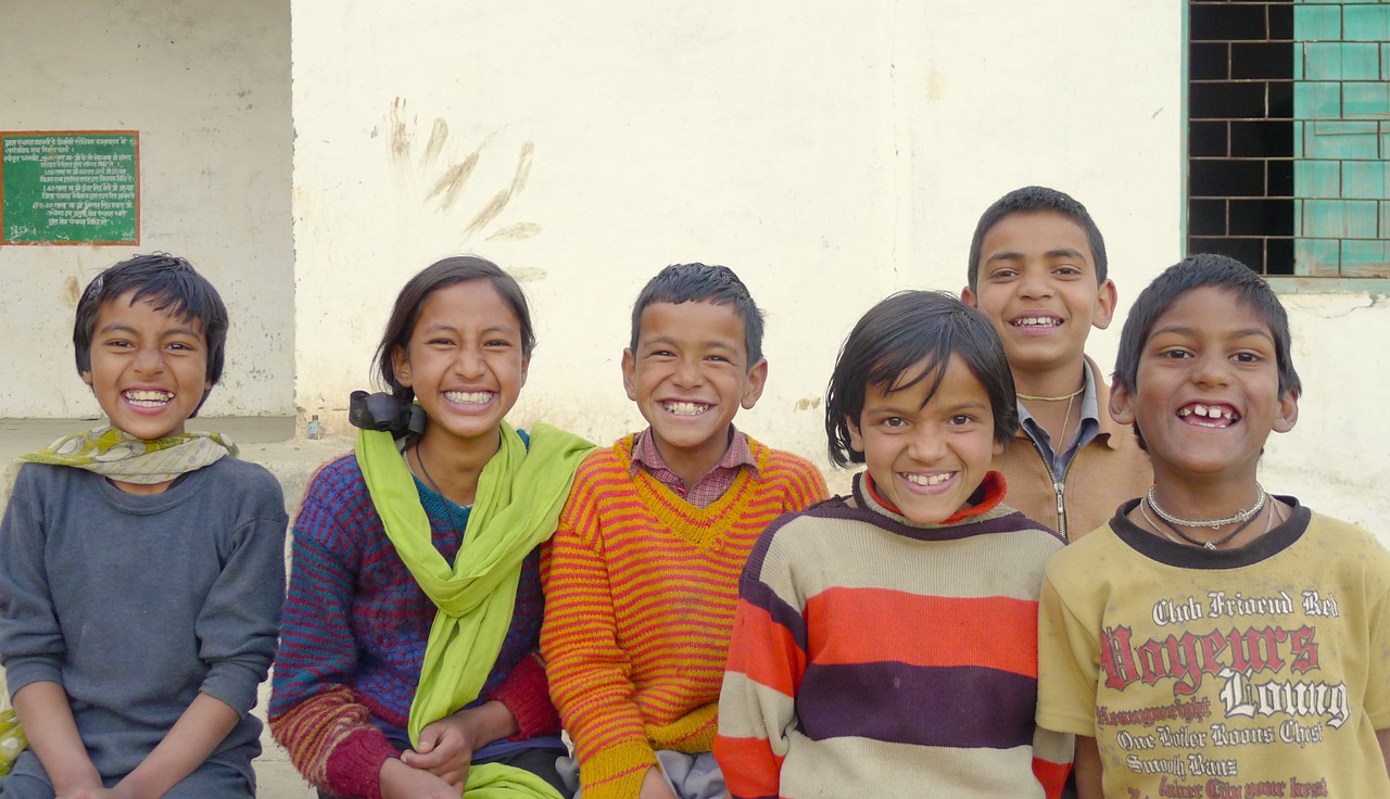 children smiling india free photo