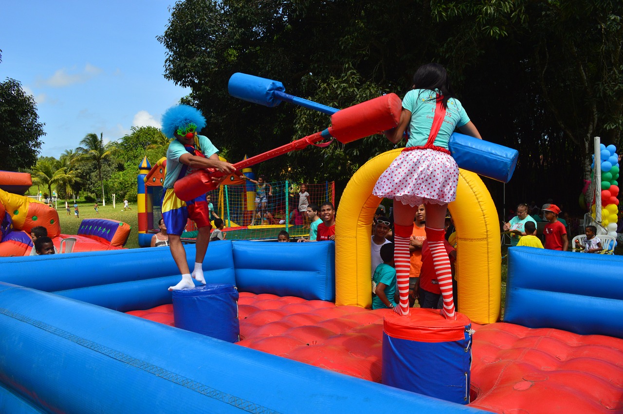 children playing clown fun free photo