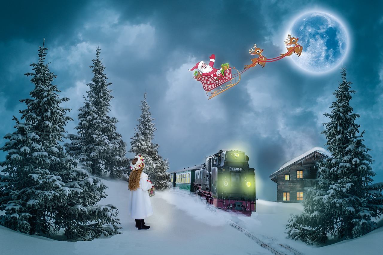 children think waiting for christmas believe on santa claus free photo