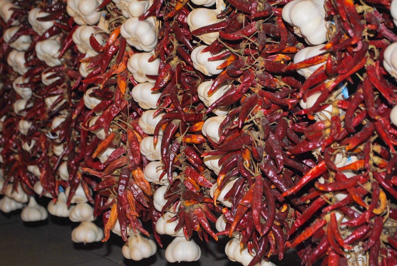 chili garlic spices free photo