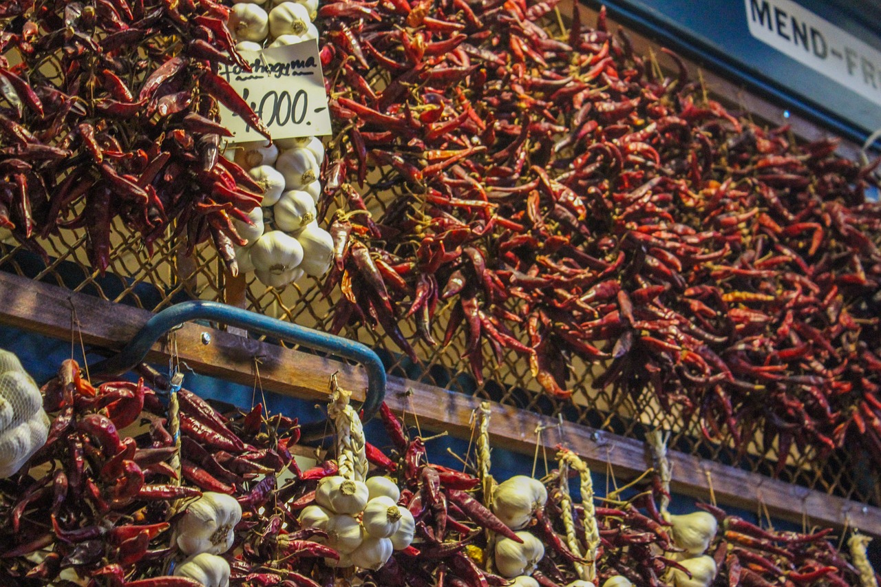 chili garlic market free photo