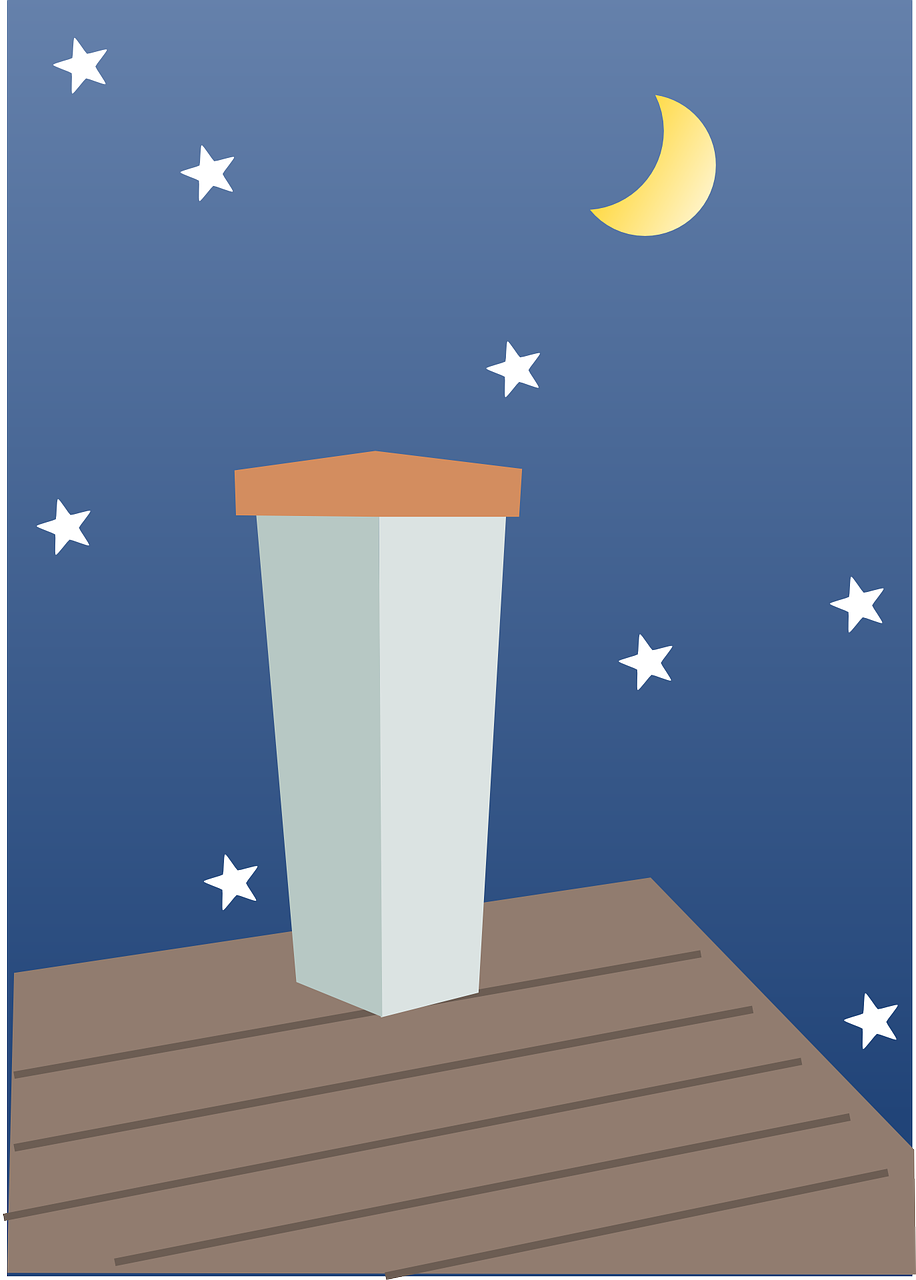 chimney moon night free photo