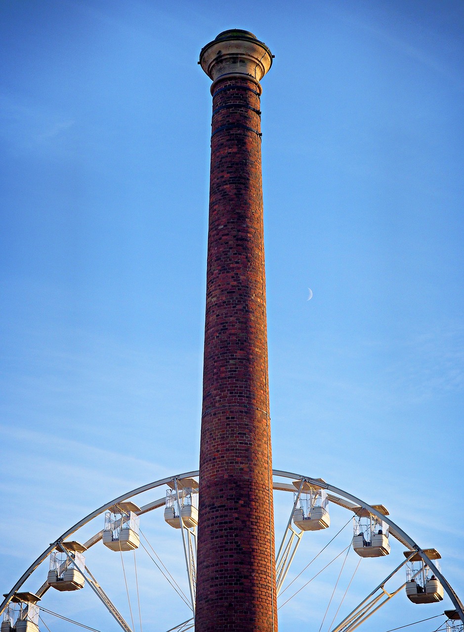 chimney ferris wheel free photo