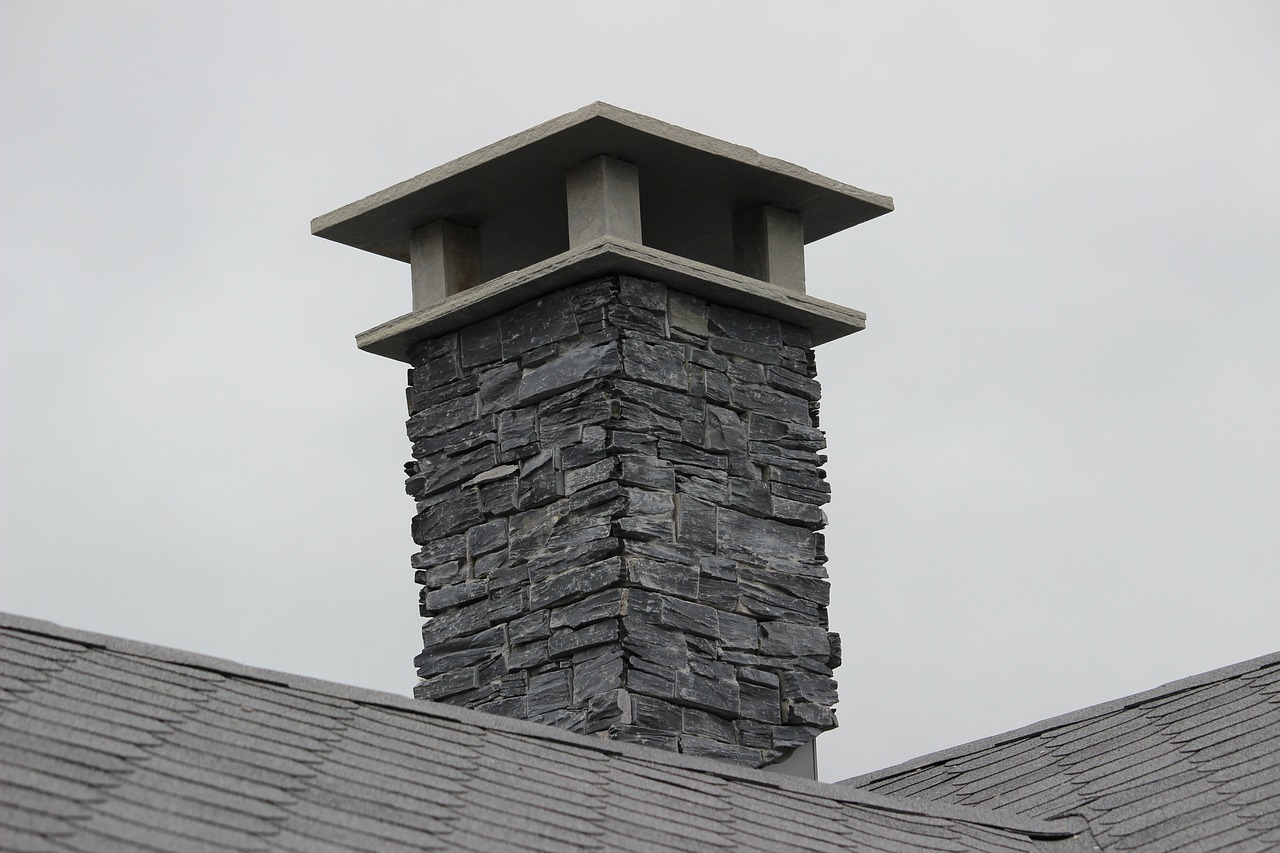 chimney stone the roof of the free photo